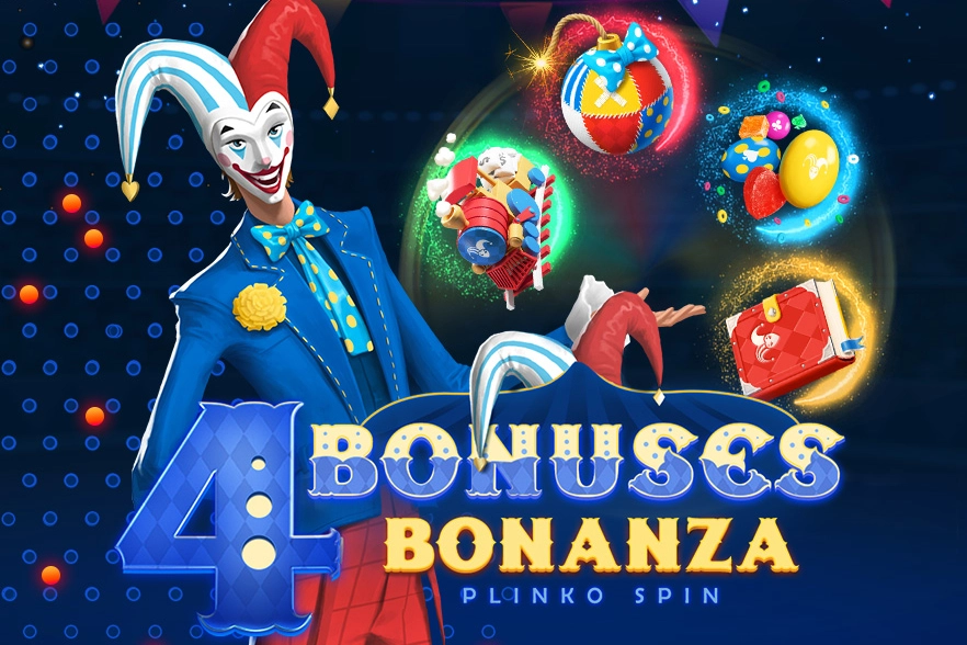4 Bonuses Bonanza - Plinko Spin Logo