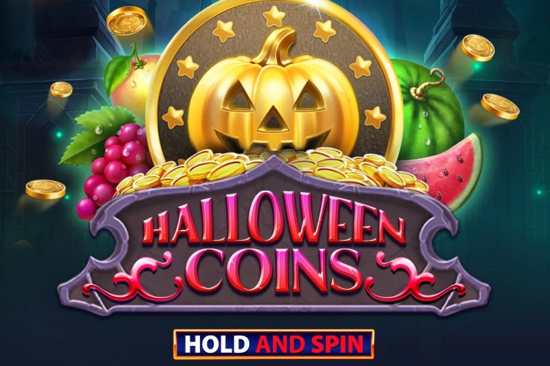 Halloween Coins Hold and Spin Logo