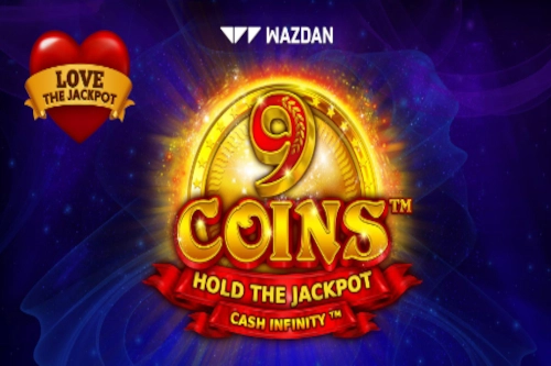 9 Coins Love the Jackpot Logo