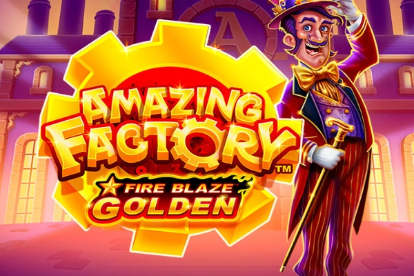 Fire Blaze Golden: Amazing Factory Logo