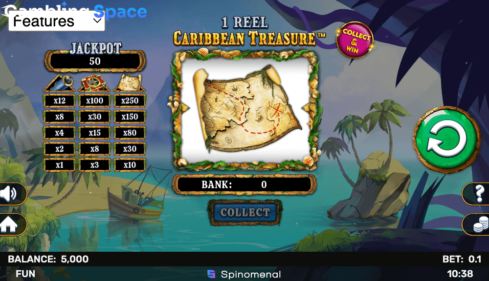 1 Reel Caribbean Treasure – Screenshot 2