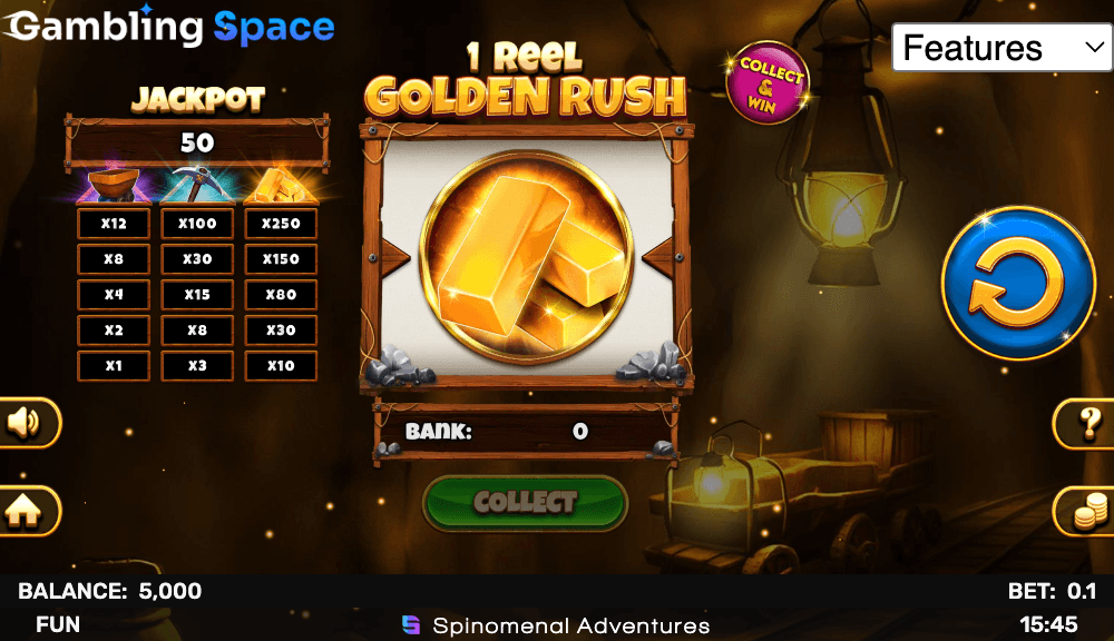 1 Reel Golden Rush – Screenshot 2