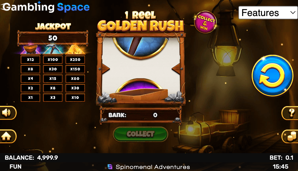 1 Reel Golden Rush – Screenshot 3