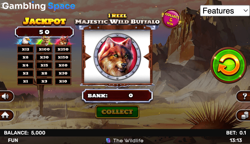 1 Reel Majestic Wild Buffalo – Screenshot 2