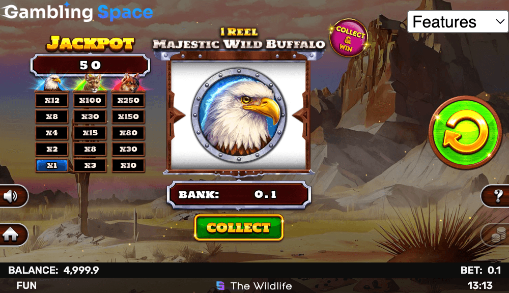 1 Reel Majestic Wild Buffalo – Screenshot 3