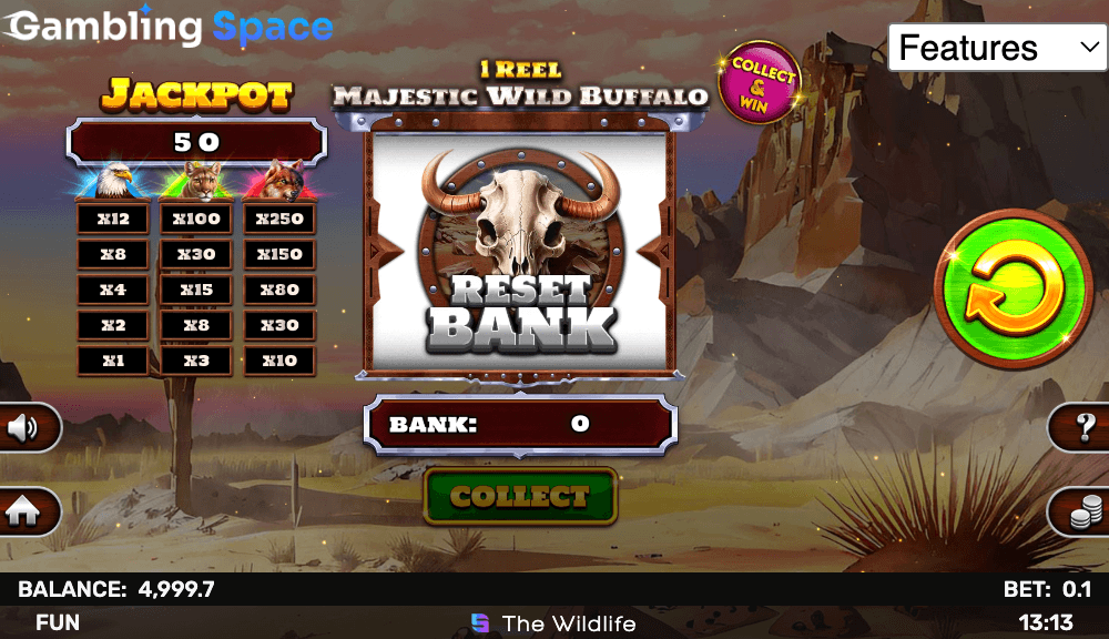 1 Reel Majestic Wild Buffalo – Screenshot 5