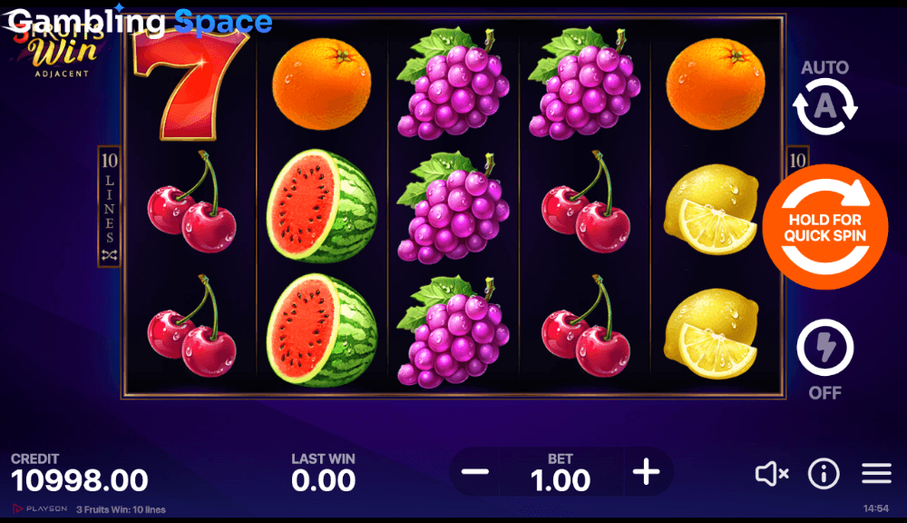 3 Fruits Win: 10 Lines – Screenshot 4