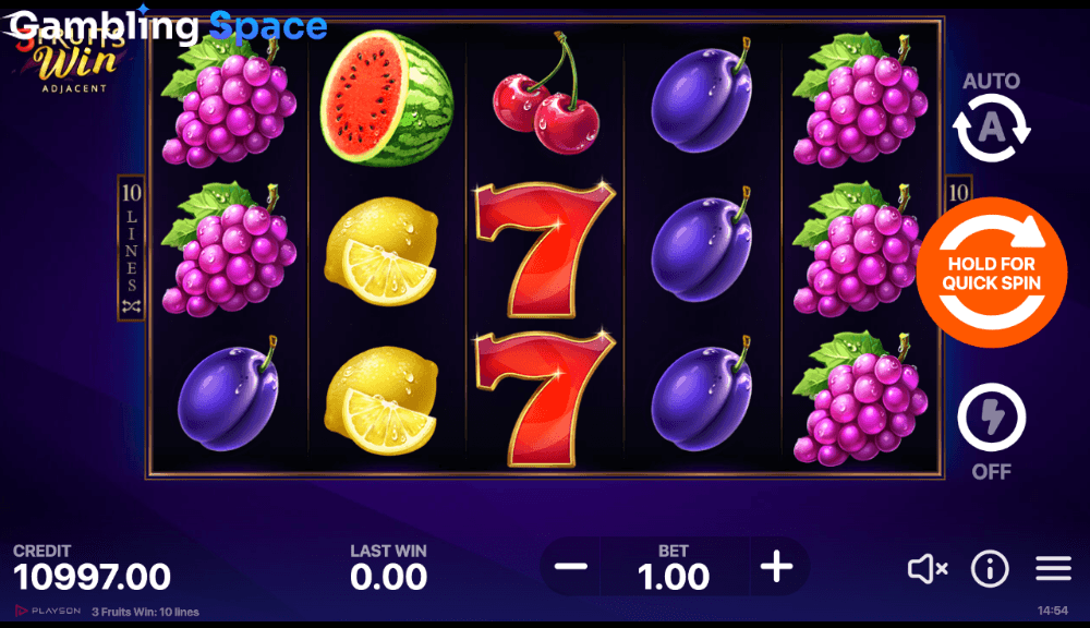 3 Fruits Win: 10 Lines – Screenshot 5