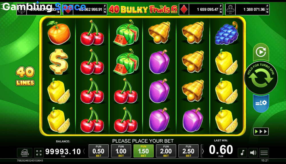 40 Bulky Fruits 6 Reels – Screenshot 6