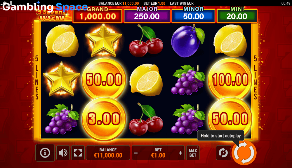 5 Sevens Hold & Win – Screenshot 1