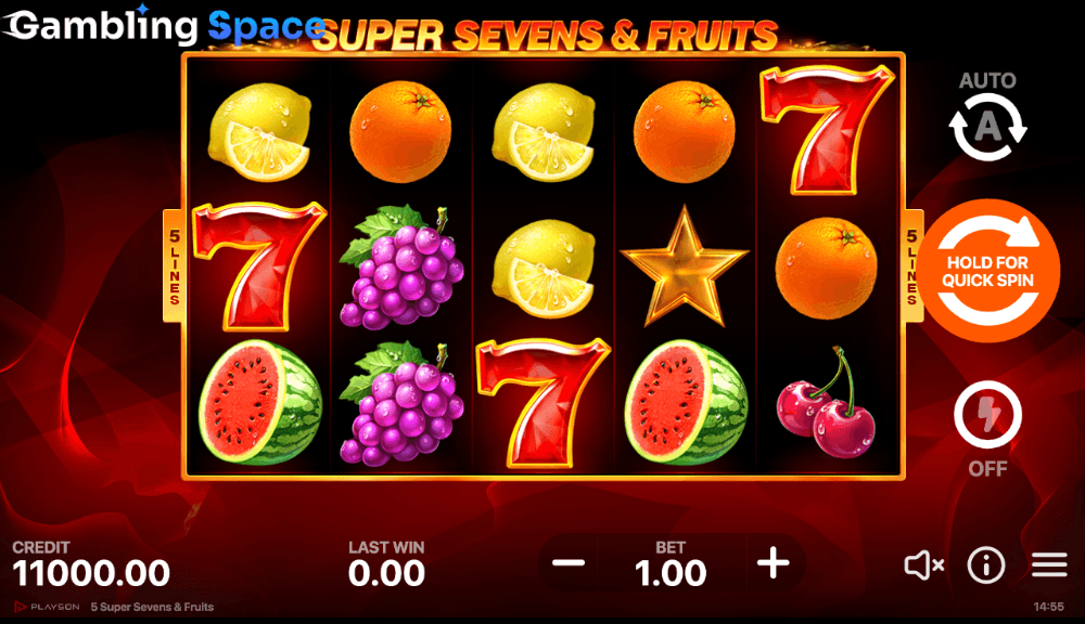 5 Super Sevens & Fruits – Screenshot 2