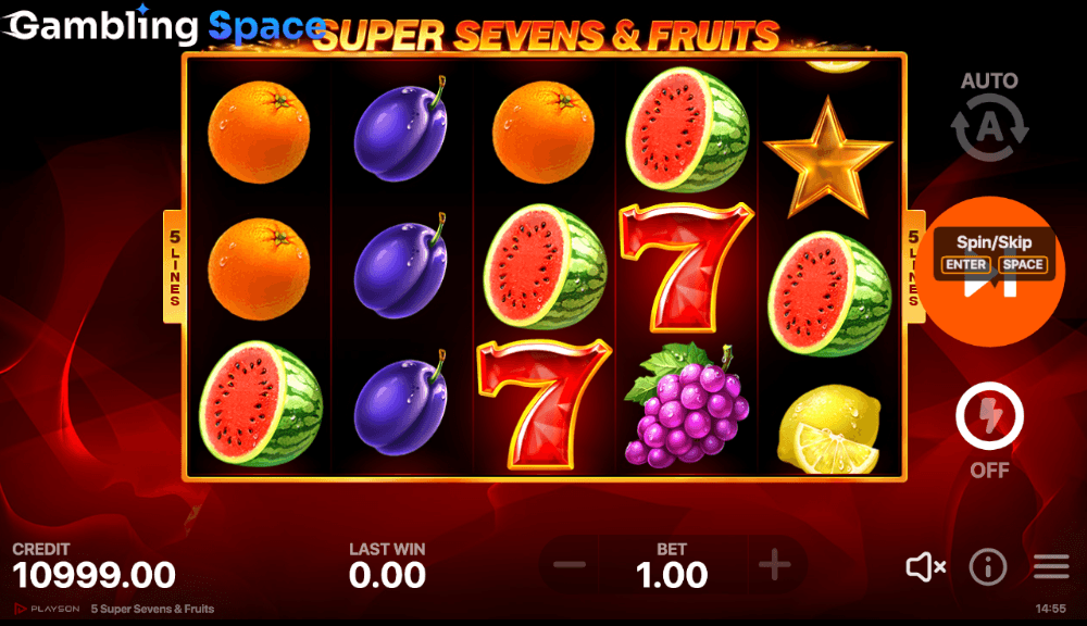 5 Super Sevens & Fruits – Screenshot 3