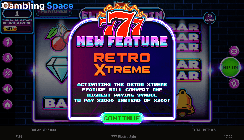777 Electro Spin – Screenshot 1
