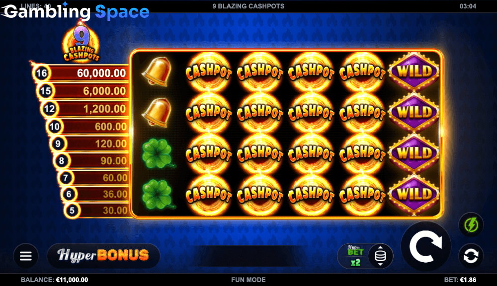 9 Blazing Cashpots – Screenshot 1