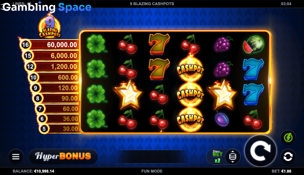 9 Blazing Cashpots – Screenshot 2