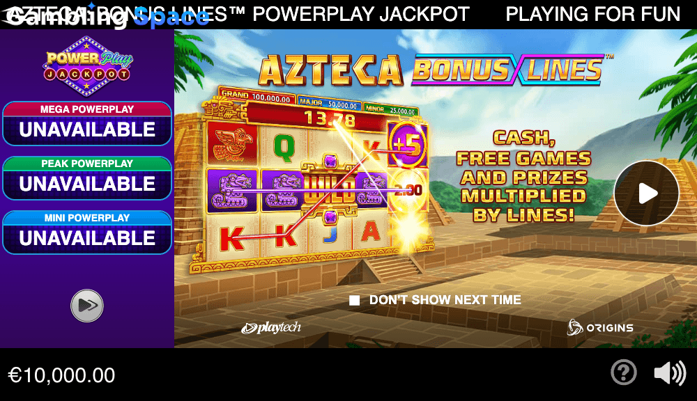 Azteca Bonus Lines PowerPlay Jackpot – Screenshot 1