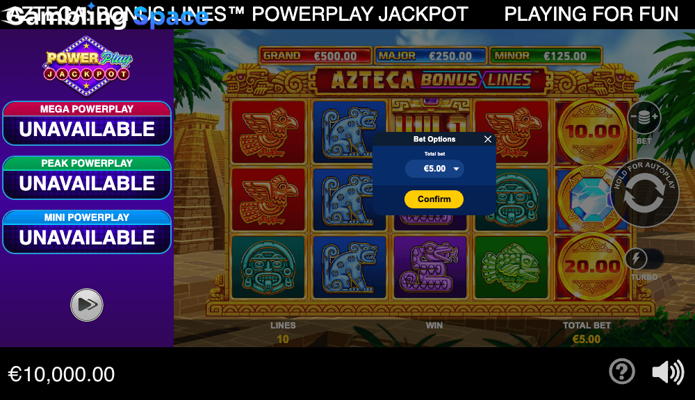 Azteca Bonus Lines PowerPlay Jackpot – Screenshot 2