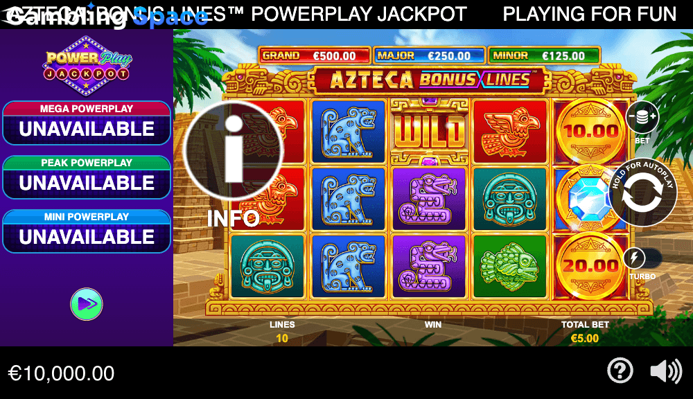 Azteca Bonus Lines PowerPlay Jackpot – Screenshot 3