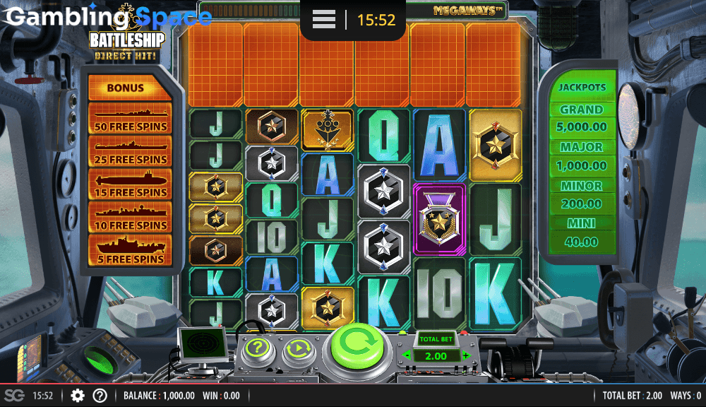 Battleship Direct Hit Megaways – Screenshot 1