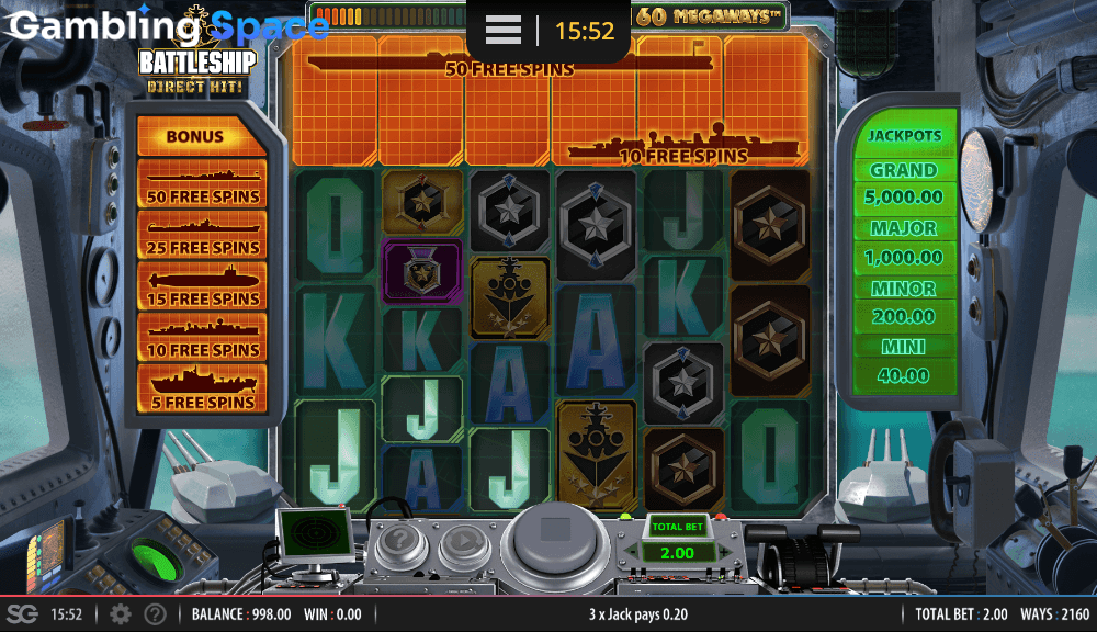 Battleship Direct Hit Megaways – Screenshot 2