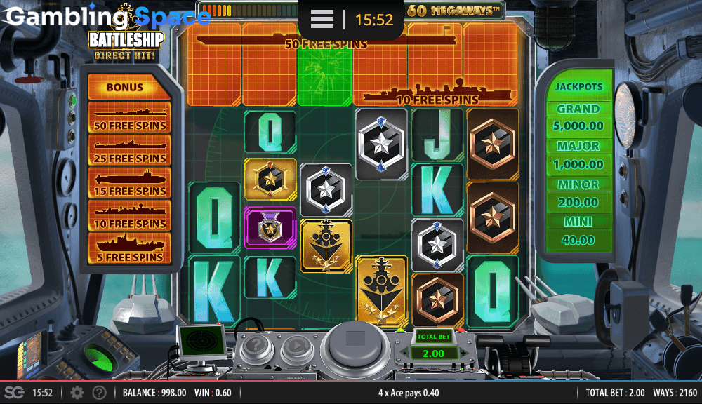 Battleship Direct Hit Megaways – Screenshot 3