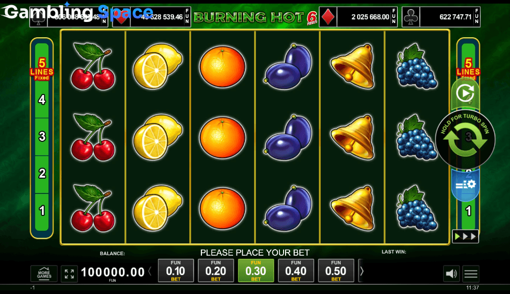 Burning Hot 6 Reels – Screenshot 1