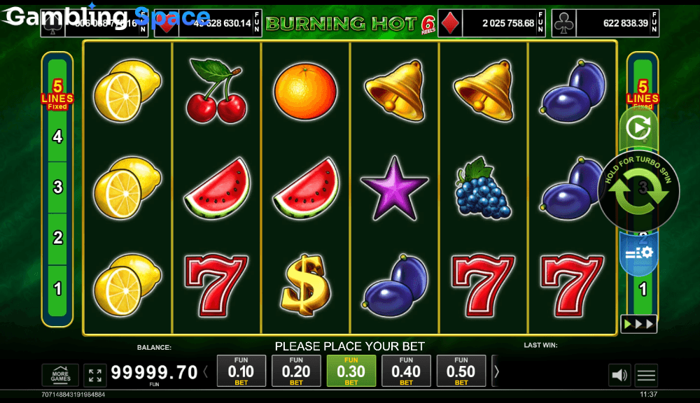 Burning Hot 6 Reels – Screenshot 2