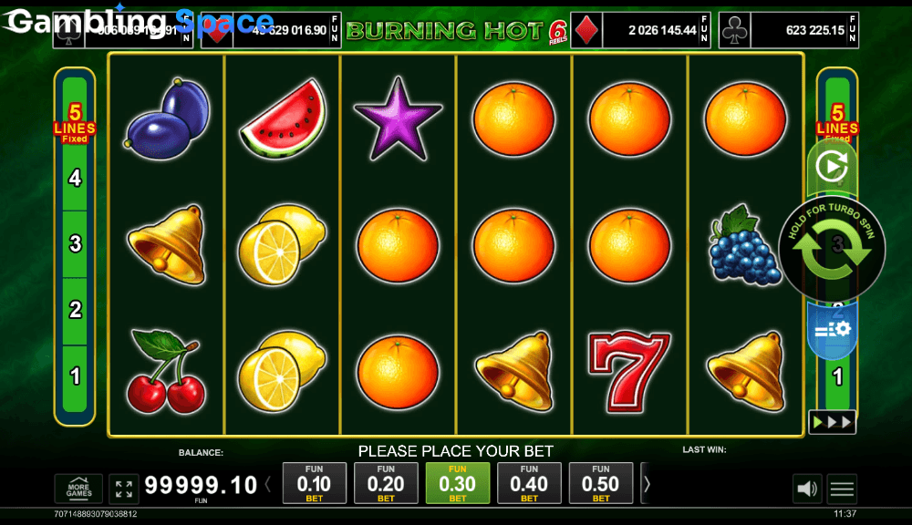 Burning Hot 6 Reels – Screenshot 4