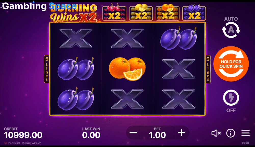 Burning Wins X2 – Screenshot 3