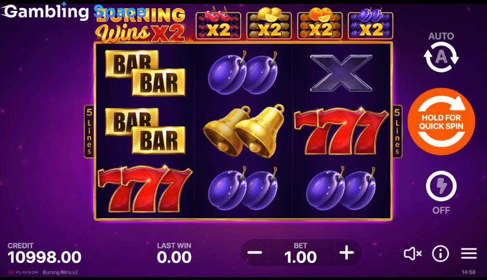 Burning Wins X2 – Screenshot 4
