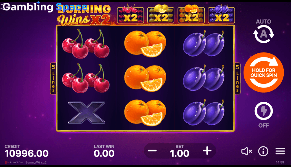 Burning Wins X2 – Screenshot 6