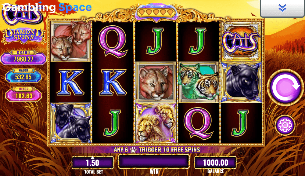 Diamond Spins Cats – Screenshot 1