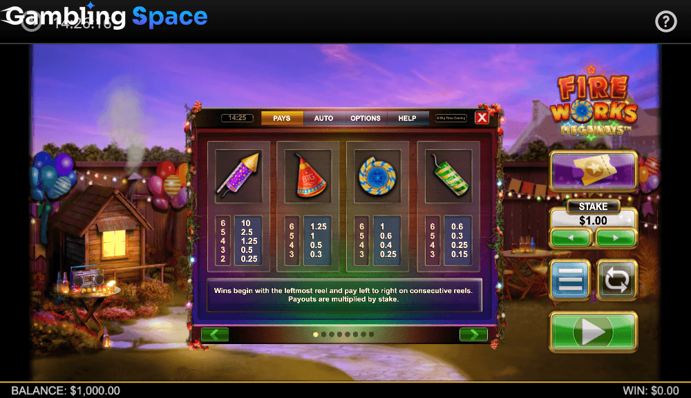 Fireworks Megaways – Screenshot 2