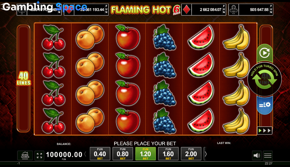 Flaming Hot 6 Reels – Screenshot 1