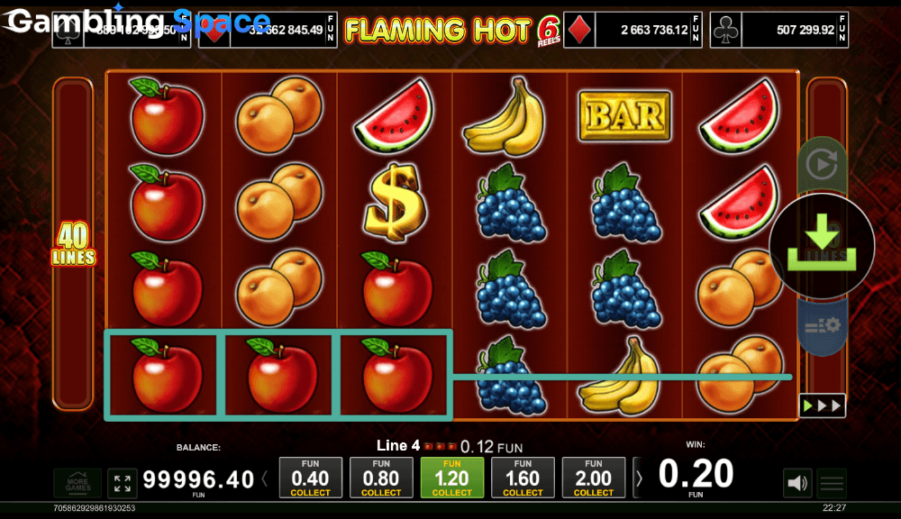 Flaming Hot 6 Reels – Screenshot 4