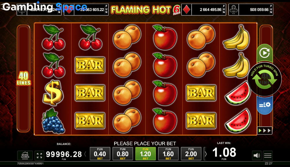 Flaming Hot 6 Reels – Screenshot 5