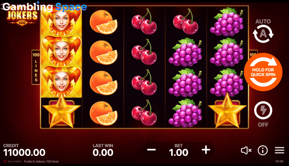 Fruits & Jokers: 100 Lines – Screenshot 2