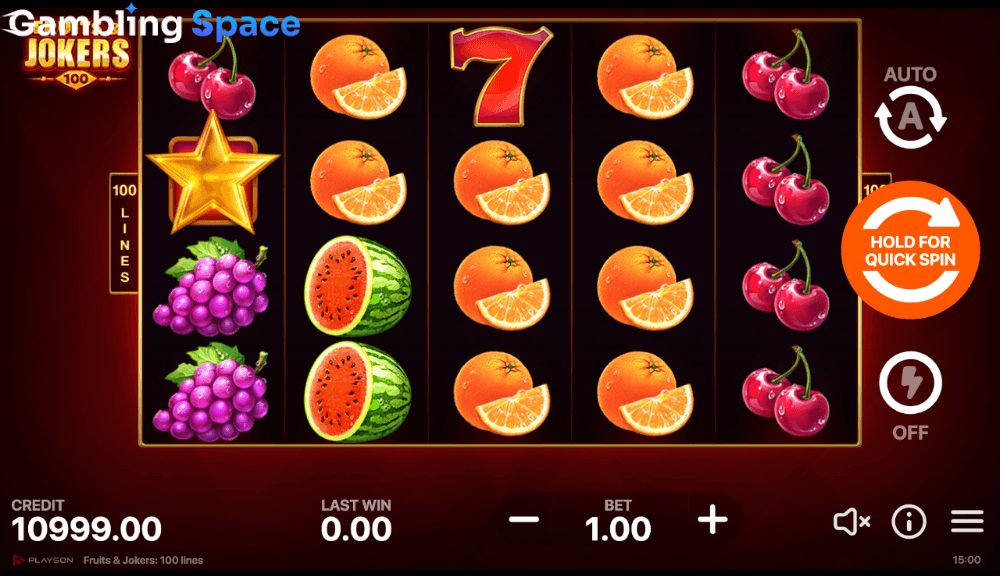 Fruits & Jokers: 100 Lines – Screenshot 3