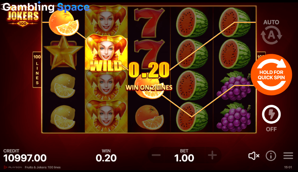 Fruits & Jokers: 100 Lines – Screenshot 5