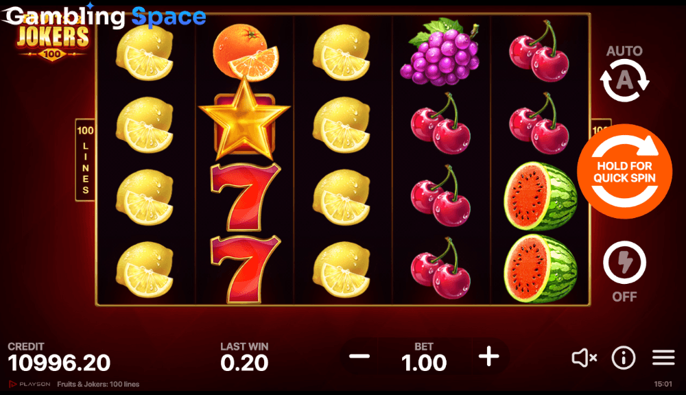 Fruits & Jokers: 100 Lines – Screenshot 6