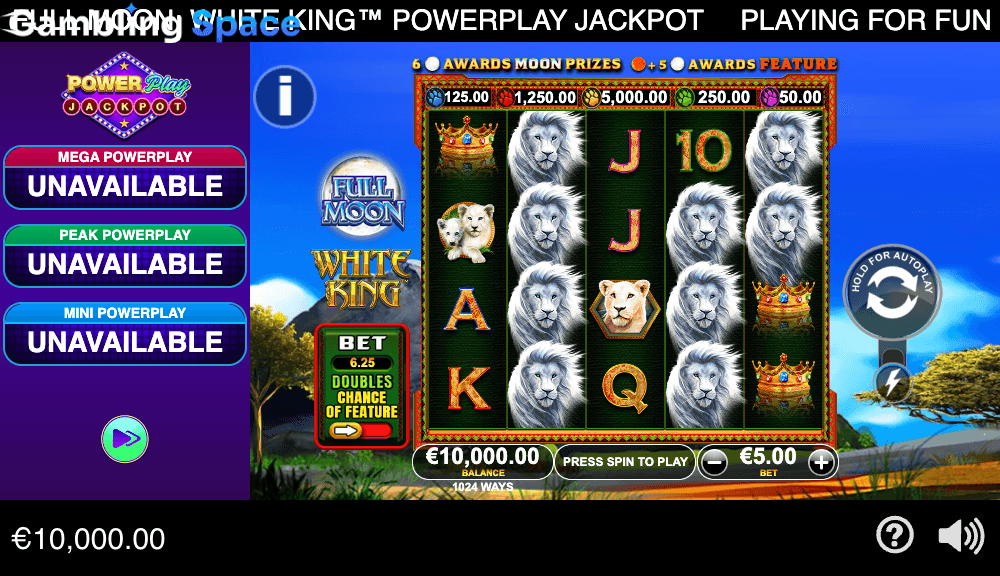 Full Moon: White King PowerPlay Jackpot – Screenshot 2