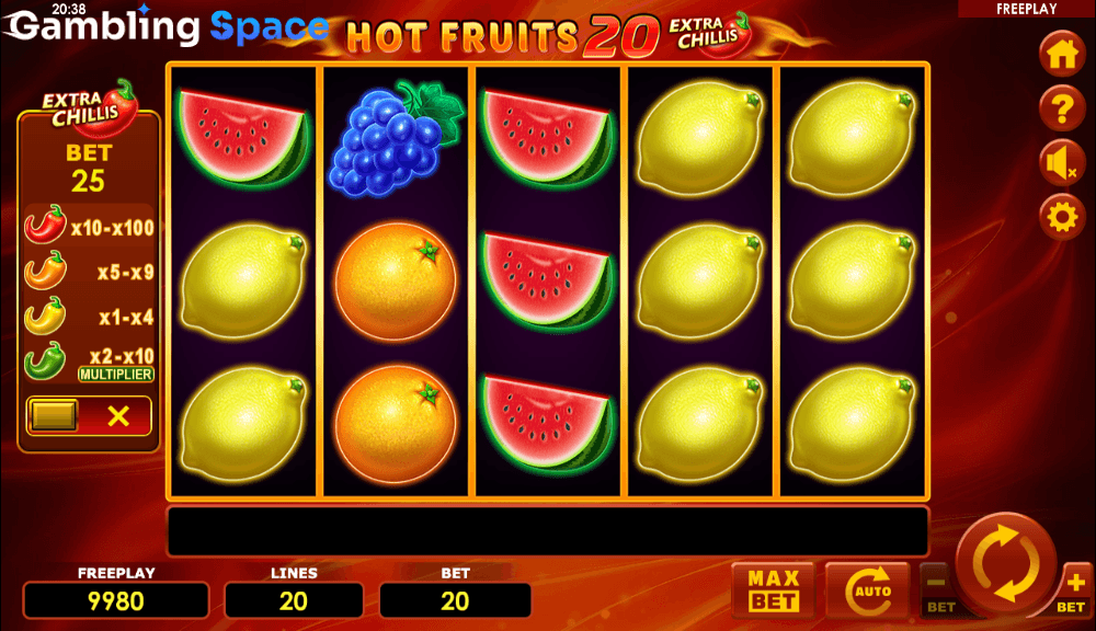 Hot Fruits 20 Extra Chillis – Screenshot 3