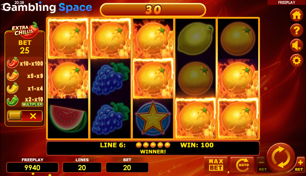 Hot Fruits 20 Extra Chillis – Screenshot 5