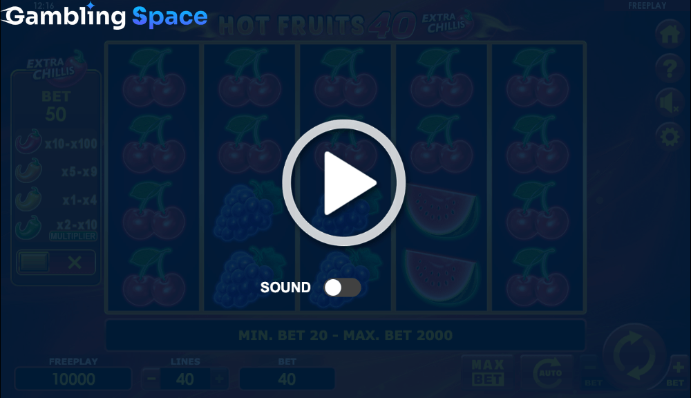 Hot Fruits 40 Extra Chillis – Screenshot 1