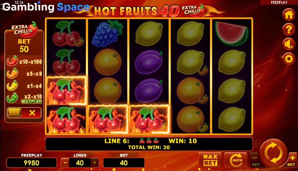 Hot Fruits 40 Extra Chillis – Screenshot 4