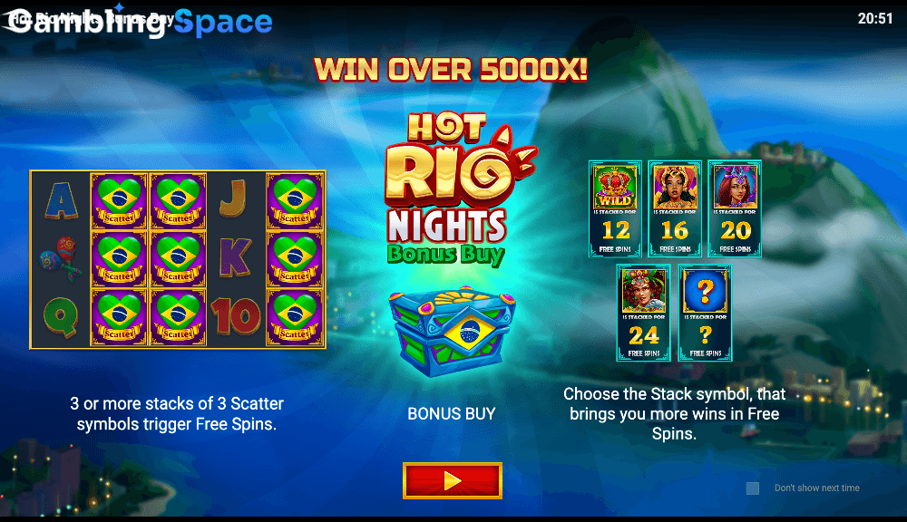 Hot Rio Nights Bonus Buy – Screenshot 1