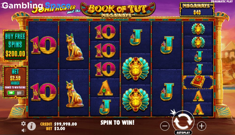 John Hunter and the Book of Tut Megaways – Screenshot 3