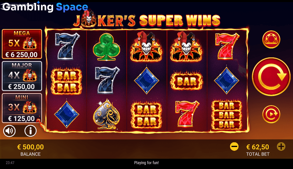 Joker's Super Wins – Screenshot 2