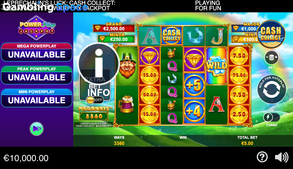 Leprechaun's Luck Cash Collect Megaways PowerPlay Jackpot – Screenshot 3