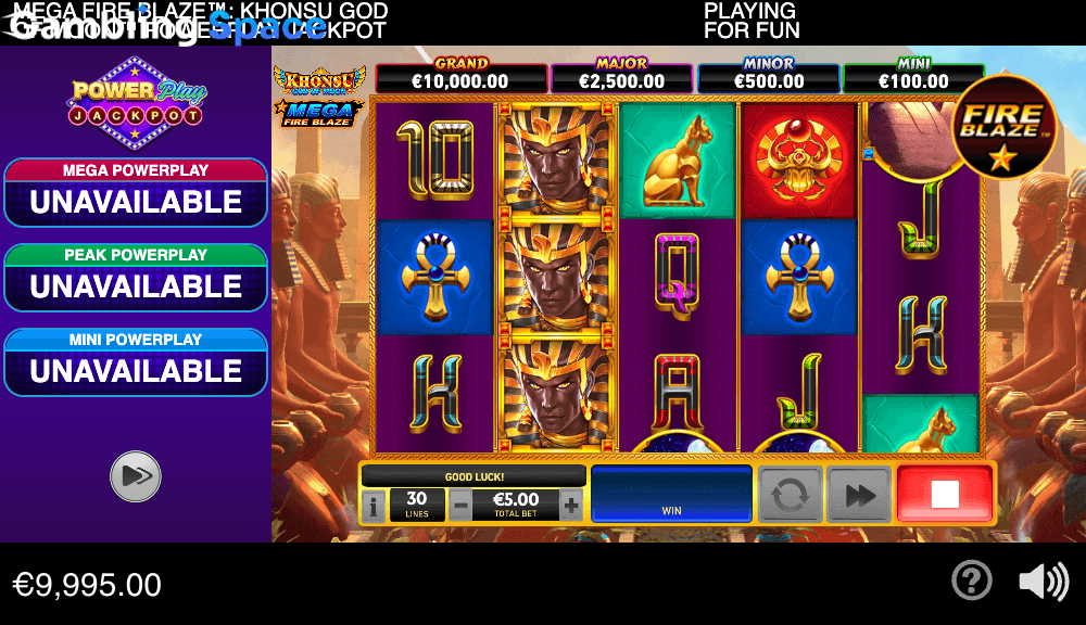 Mega Fire Blaze Khonsu God of Moon PowerPlay Jackpot – Screenshot 3